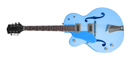 Image showing blue electric guitar