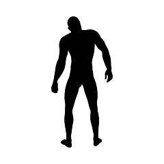 Image showing Standing Pose Man Silhouette