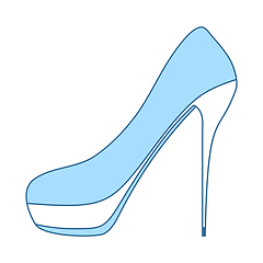 Image showing Female Shoe With High Heel Icon