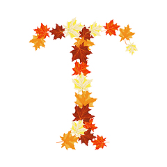 Image showing Autumn Maples Leaves Letter