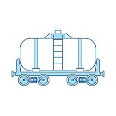 Image showing Oil Railway Tank Icon