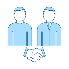 Image showing Two Man Making Deal Icon