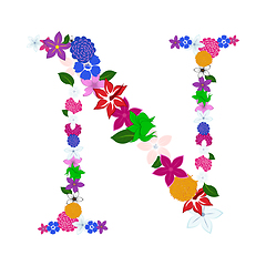 Image showing Floral Alphabet Letter