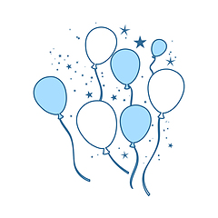 Image showing Party Balloons And Stars Icon