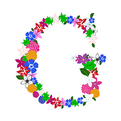 Image showing Floral Alphabet Letter