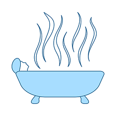 Image showing Woman Lying In Bathtub Icon