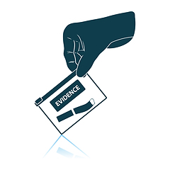 Image showing Hand Holding Evidence Pocket Icon