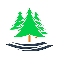 Image showing Icon Of Fir Forest