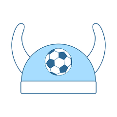 Image showing Football Fans Horned Hat Icon