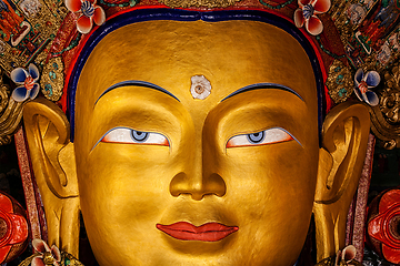 Image showing Maitreya Buddha in Thiksey Gompa