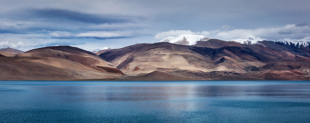 Image showing Panorama of Lake Tso Moriri in Himalayas, Ladakh