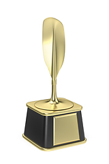 Image showing Golden trophy for rowing, kayaking and canoeing
