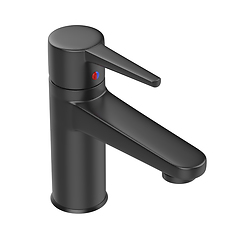 Image showing Matte black bathroom faucet