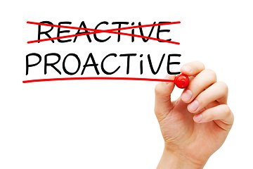 Image showing Proactive Not Reactive Concept