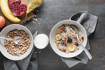 Image showing Oatmeal granola muesli