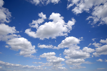 Image showing Cumulus clouds and blue sky