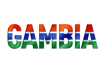 Image showing gambian flag text font