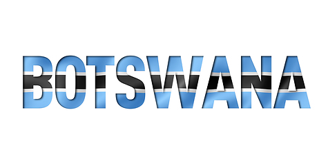 Image showing botswana flag text font