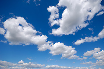 Image showing White clouds and blue sky