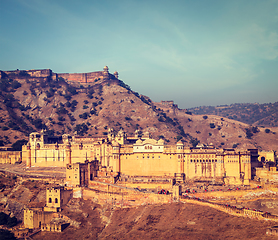 Image showing Amer (Amber) fort, Rajasthan, India