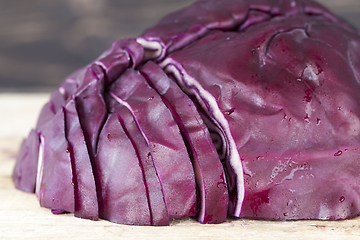 Image showing cut red cabbage