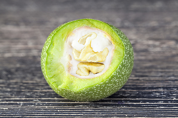 Image showing green walnut