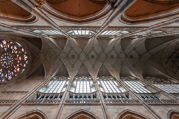 Image showing interior of Vitus Cathedral, Czech Republic