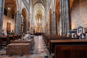 Image showing interior of Vitus Cathedral, Czech Republic