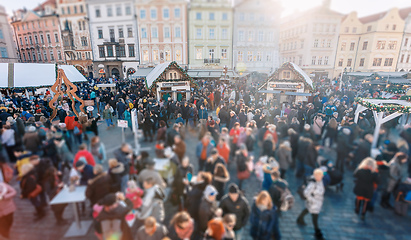 Image showing Christmas advent market at Old Town Square, Prague