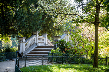 Image showing Bridge in Parc Monceau, Paris, France