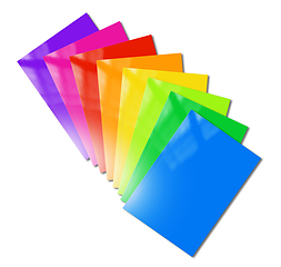 Image showing Multi color booklets range mockup on white background