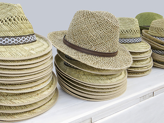 Image showing lots of straw hats