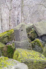 Image showing stone pile at early spring time