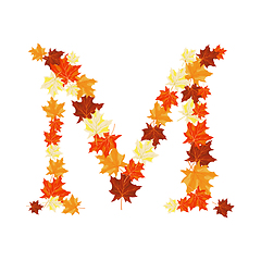 Image showing Autumn Maples Leaves Letter