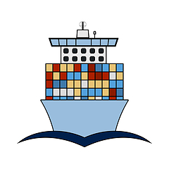 Image showing Container Ship Icon