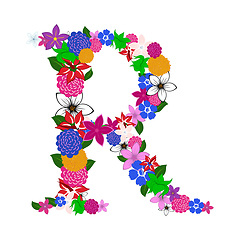 Image showing Floral Alphabet Letter