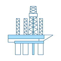 Image showing Oil Sea Platform Icon