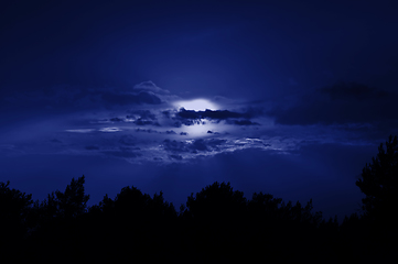 Image showing full moon night sky