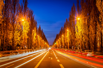 Image showing Street road in evening