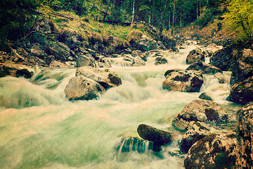 Image showing Cascade of Kuhfluchtwasserfall. Farchant, Garmisch-Partenkirchen, Bavaria, Germany