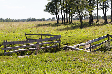 Image showing a wooden fence