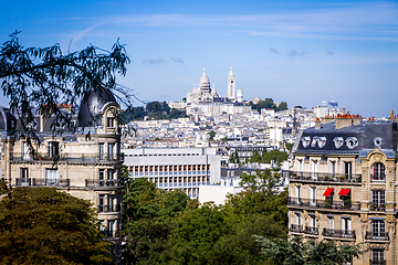 Image showing Paris city aerial view from the Buttes-Chaumont, Paris