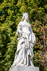 Image showing Statue of Valentine de Milan in Luxembourg Gardens, Paris