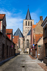 Image showing Street in Bruges (Brugge), Belgium, Europe