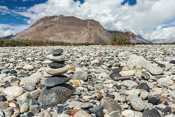 Image showing Zen balanced stones stack