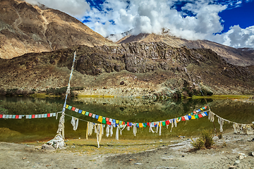 Image showing Lohan Tso mountain lake. Nubra valley, Ladakh, India