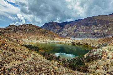 Image showing Lohan Tso mountain lake. Nubra valley, Ladakh, India