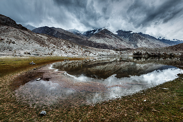 Image showing Mountain lake Lohan Tso in Himalayas