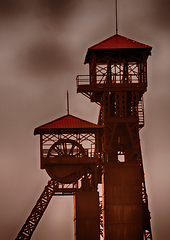 Image showing old mine tower