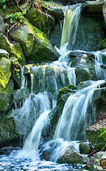 Image showing waterfalls in green nature